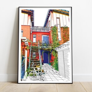 Poster of a house facade in Munich