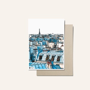 Carte postale toits de Paris