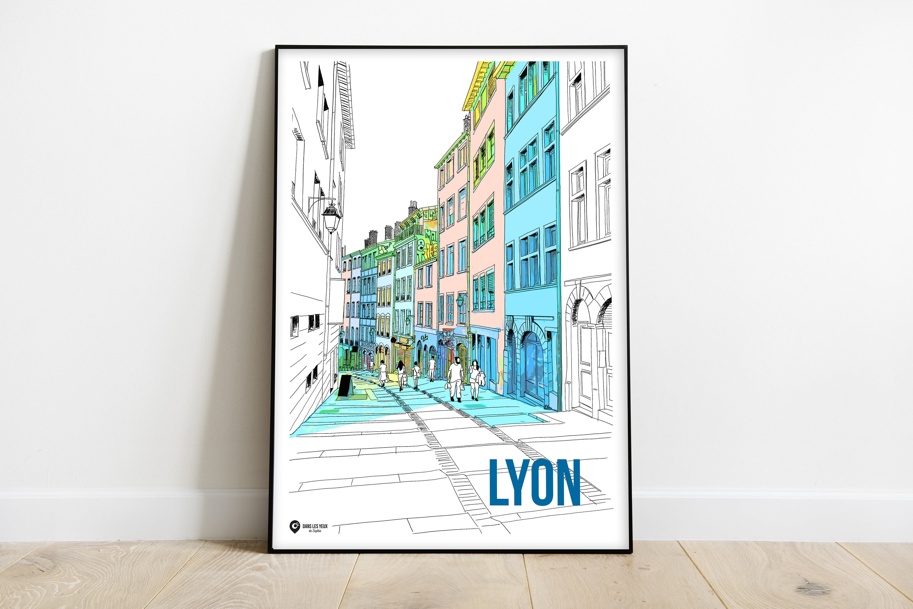 Affiche Lyon Croix Rousse, Rhône Alpes