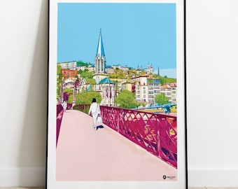 Póster de la pasarela de St Georges, Lyon