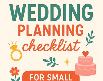 Wedding Budget Checklist: Printable Wedding Planner (Digital Download, Editable PDF)