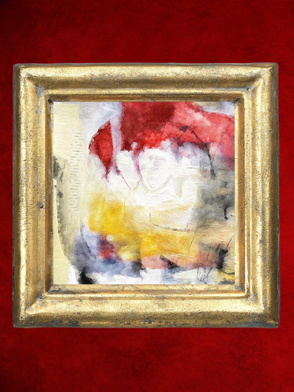 Impression sur Toile de Peinture à L'huile Originale Abstraction Contemporaine Des Couleurs, Traits