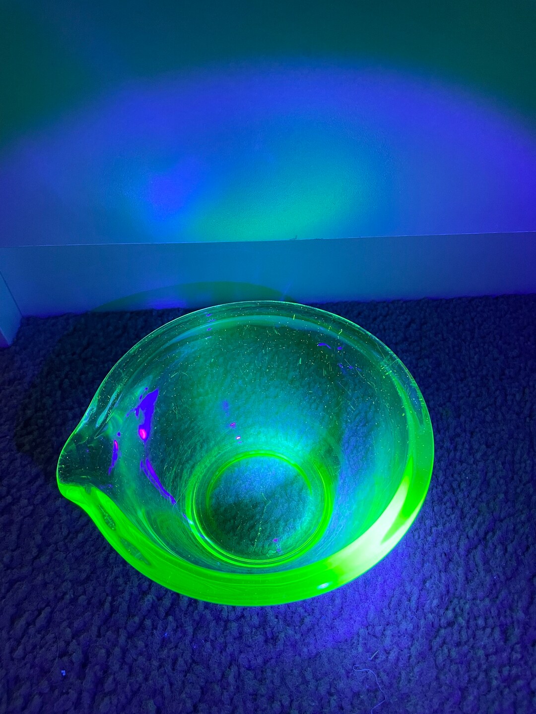 Vintage URANIUM Glass Mixing Bowl With Spout Etsy Australia