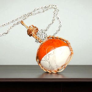 Pokeball Stone Necklace|nerd|jewelry|pokemon|copper