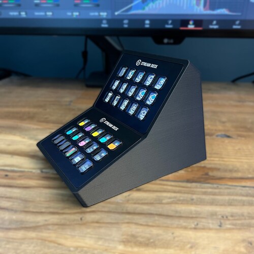 Dual 15 key Stream Deck Vertical Stand