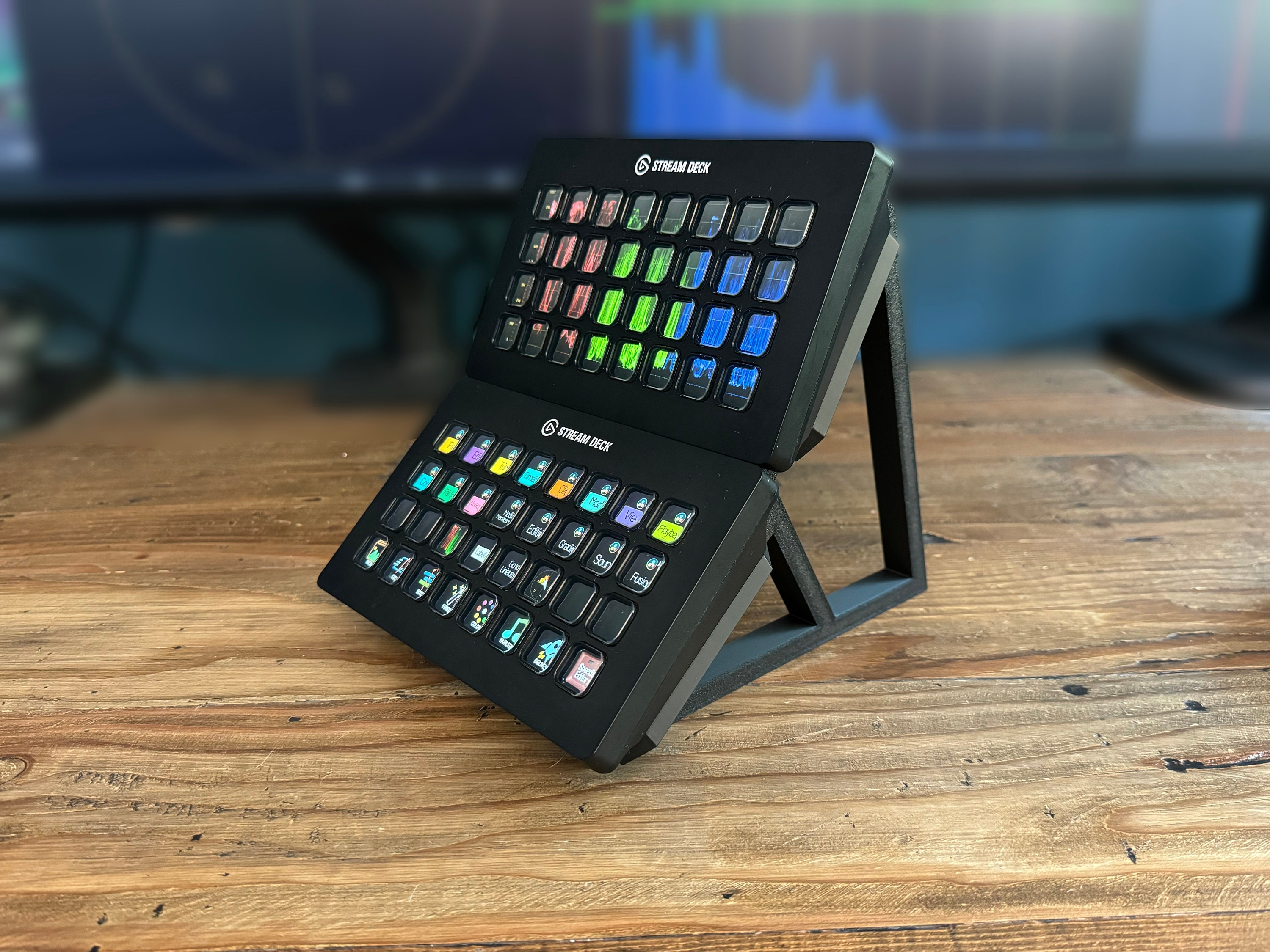 Dual Stream Deck XL Stand - 2 Angles With Optional Network Dock