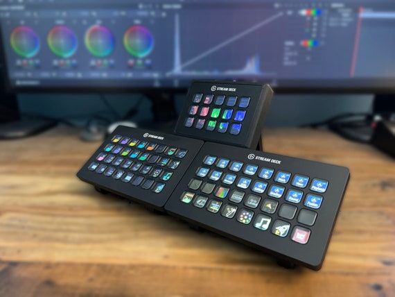 Dual Stream Deck XL and Stream Deck 15 Key Stand 