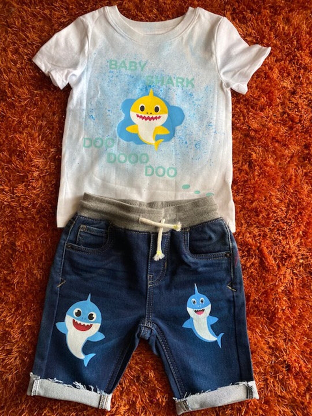 Boys Baby Shark Outfit Etsy