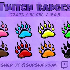 Bärenpfote Twitch Sub/Cheer/Bit Anstecker