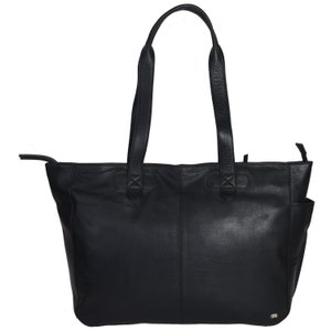 Körner & Hellbraun Vollnarbenleder Großer Shopper / Tote mit langem Top Griff