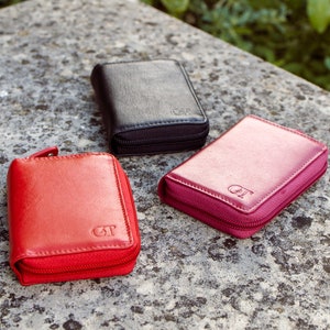 Grains & Tan volnerf lederen concertina kaarthouder (RFID-beveiligd) - koeienhuid accordeon portemonnee: meerdere sleuven voor kaarten, bankbiljetten en munten