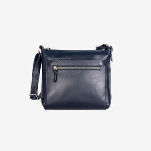 G & T Umhängetasche aus echtem Leder, klassische Umhängetasche, Over-the-Body-Bag, Damenhandtasche, Schultertasche, Damentasche mit langem verstellbarem Riemen