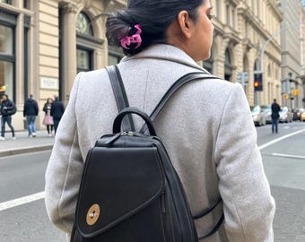 The Canterbury Mini Leather Backpack – Black