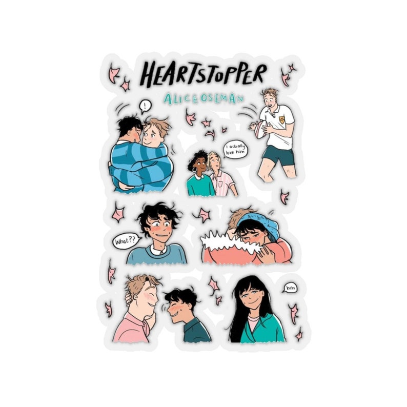 Heartstopper Sticker Alice Oseman Merch Nick and Charlie Art Etsy UK