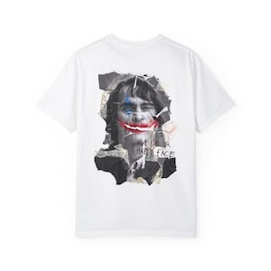 Joker Collage T-Shirt - Joaquin Phoenix - Put On a Happy Face - Dark Aesthetic Graphic Tee - Villain Movie Shirt - Retro Grunge Style