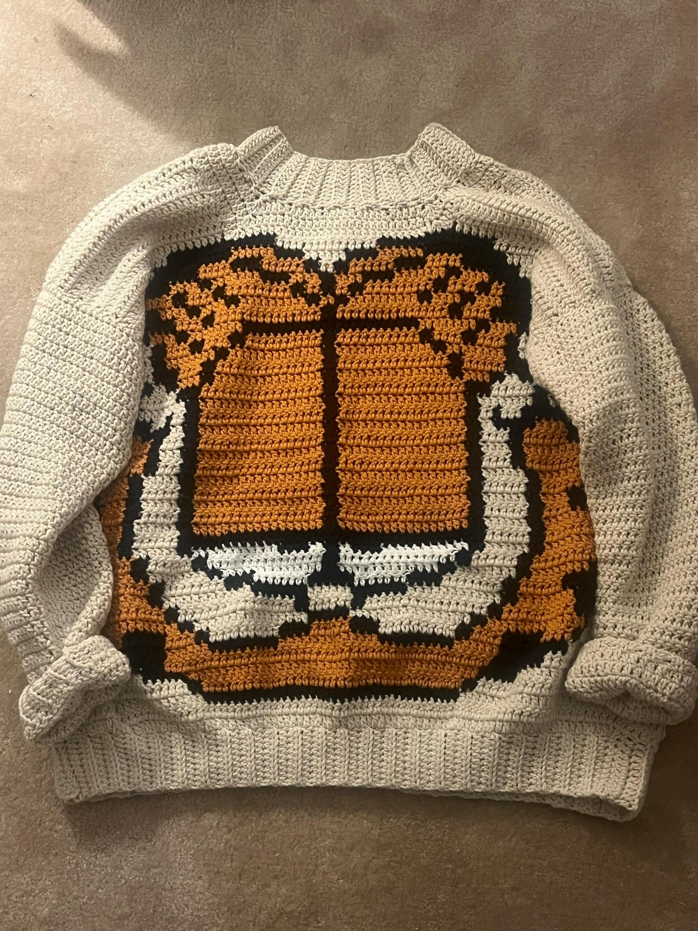 21 Garfield-Inspired Crochet Patterns for Amigurumi, Blankets, Gifts, and More 16 Garfield Sweater Crochet Pattern