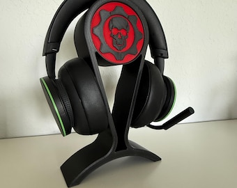 Support pour casque gamer moderne : organiseur de bureau minimaliste avec accent ludique