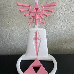 Hyrule Themed Headphone Stand with Crest of Hyrule, Master Sword, and Triforce Design image 6