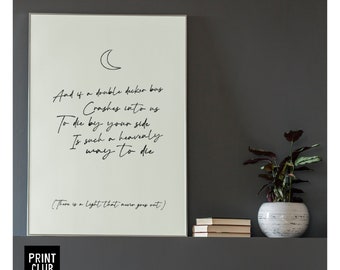 The Smiths Poster | ‘There is a light that never goes out’ Lyrics Print | The Smiths Art Print
