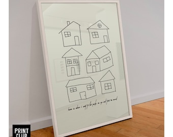 Talking Heads Poster Downloadable PDF | ‘This must be the place’ Lyrics | Print at home | ‘Home is where I want to be’ Print | Home Poster