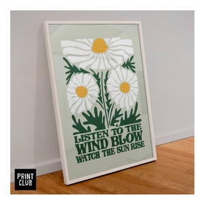 Fleetwood Mac Poster | ‘The Chain’ Lyrics Print | Fleetwood Mac Print | ‘Listen to the wind blow’