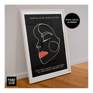 John Legend Poster | ‘All of Me’ Lyrics Print | John Legend Print | All of me, loves all of you