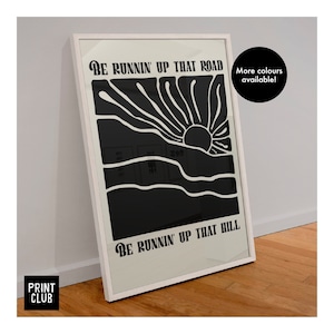 Kate Bush Poster | ‘Running up that hill’ Lyrics Print | Kate Bush Print