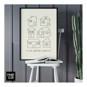 Talking Heads Poster | ‘This must be the place’ Lyrics Print | ‘Home is where I want to be’ Print | Home Poster