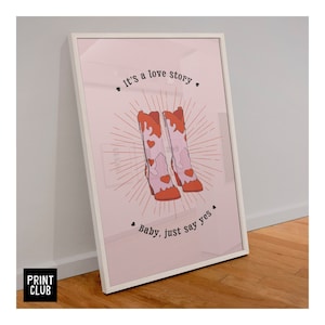 Póster de la historia de amor de Taylor Swift / Impresión de la letra de "It's a love story" / Impresión artística de Taylor Swift