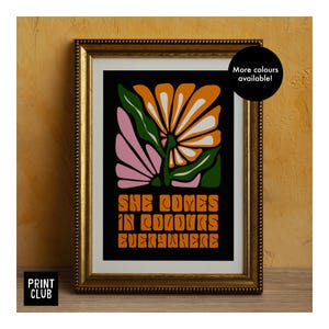 Rolling Stones Poster | ‘She’s a Rainbow’ Art Print | She Comes in Colour Everywhere | Rolling Stones Lyrics Art Print