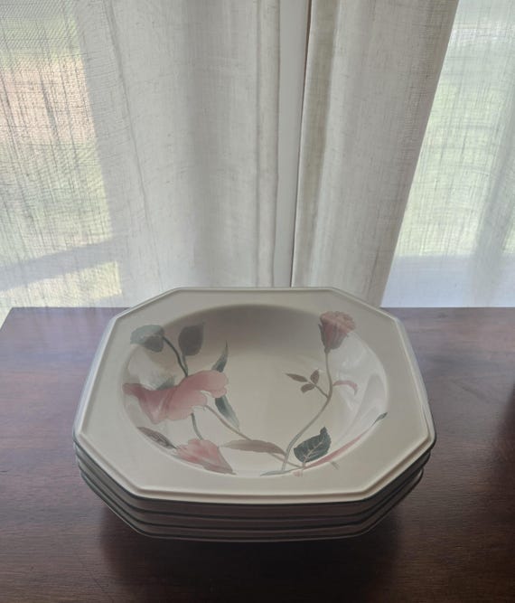 s-l400.jpg Set of 4 Rim Soup Bowl Silk Flowers by MIKASA main image 2