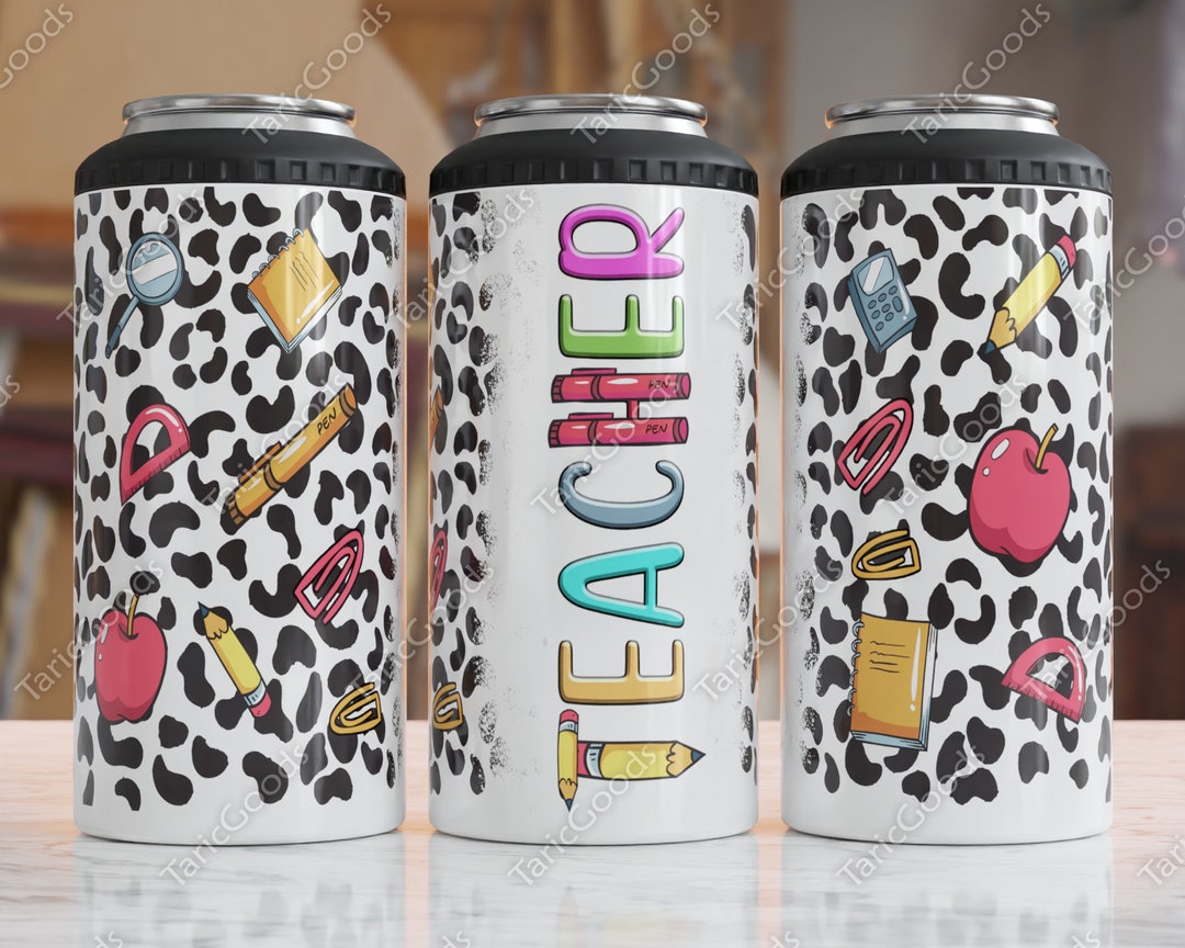 Teacher 4in1 Can Cooler Designs 4 in 1 Can Cooler Wrap 4in1 - Etsy