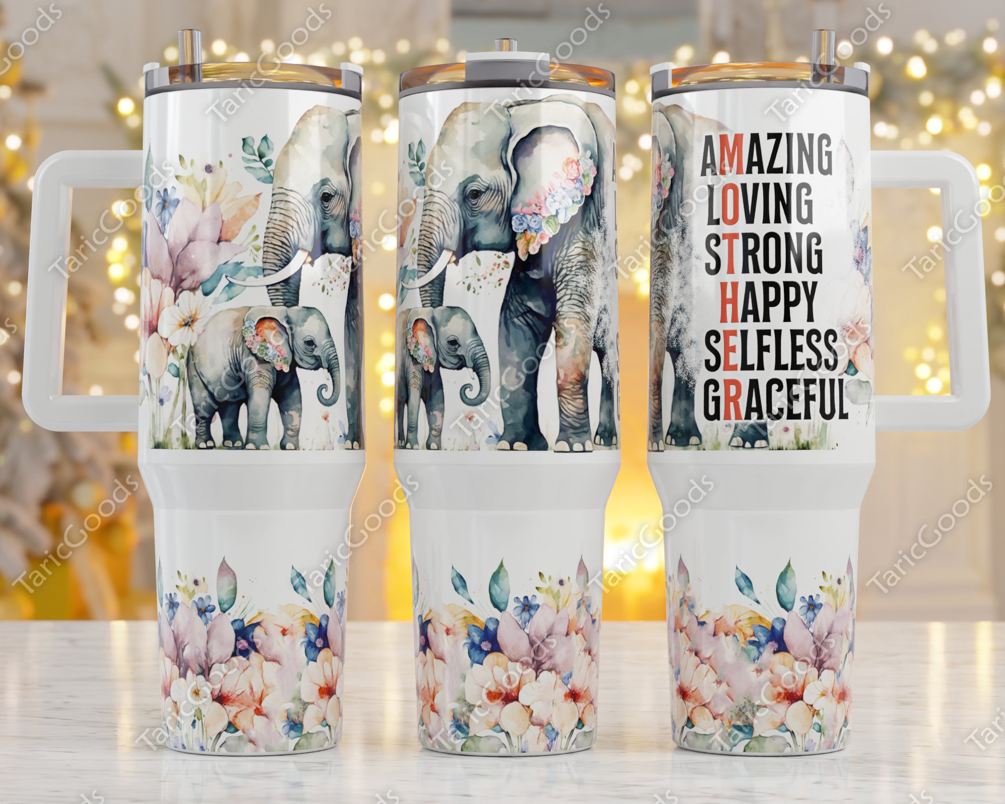 Succulent Tumbler, 40 Oz Tumbler Wrap, Sublimation Design By Tanya