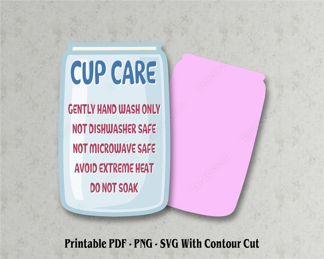 Libbey Glass Can Care Card, Glass Cup Care Instruction, Cup Care