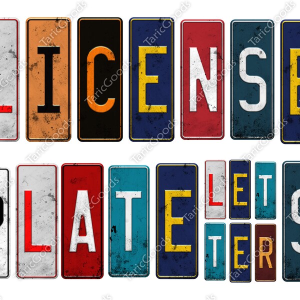 License Plate Letters - Etsy