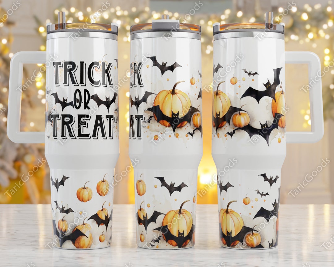 40oz Tumbler Wrap, Halloween 40 Oz Tumbler Png, Trick or Treat 40oz Tumbler Wrap Sublimation
