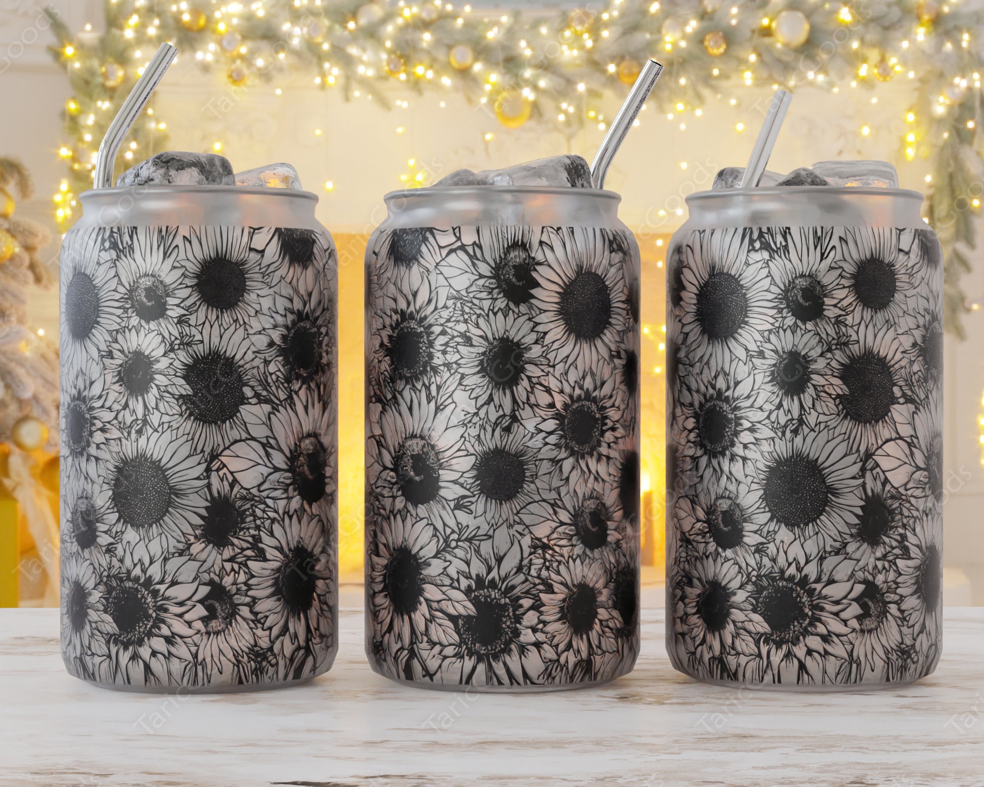 Medium Sunflower - Soda/Beer Can Glass – Crazyboutcraftin