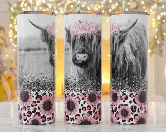 Highland Cow Sunflowers 40 oz Sublimation Tumbler – Katrina Marie Creations
