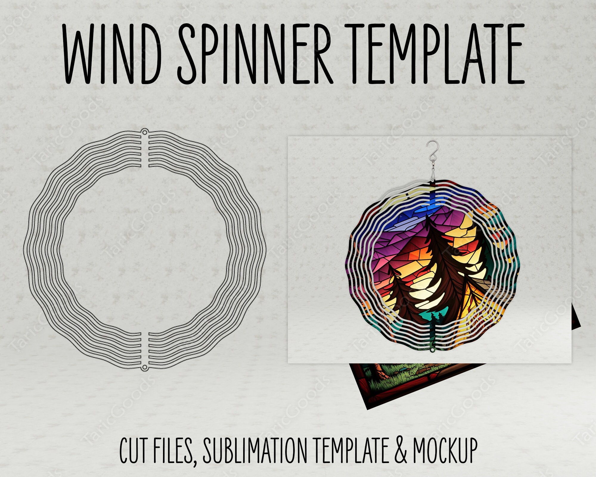 Wind Spinner Template Spinner Template for Sublimation Wind - Etsy