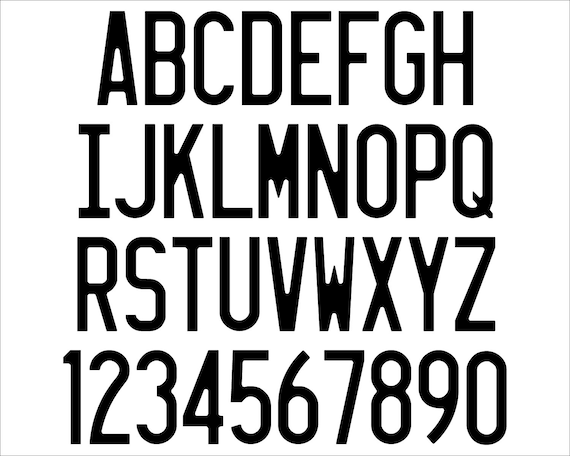 License Plate Font Alphabet Svg Png - Etsy Australia