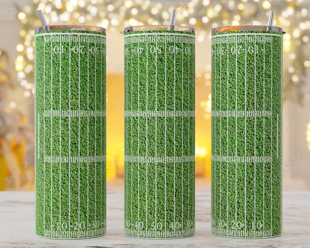Football Field Tumbler Wrap American Football 20oz Skinny Etsy