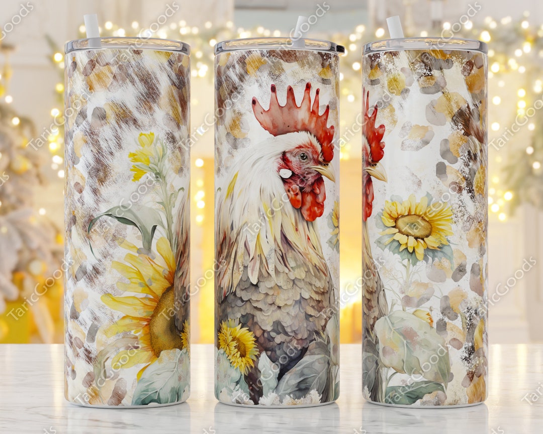 Hen Chicken Tumbler Wrap , Farm Tumbler Png, 20 Oz Skinny Tumbler ...