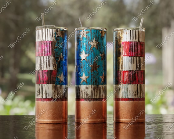 Shotgun Shells American Flag Png 20 Oz Skinny Tumbler - Etsy