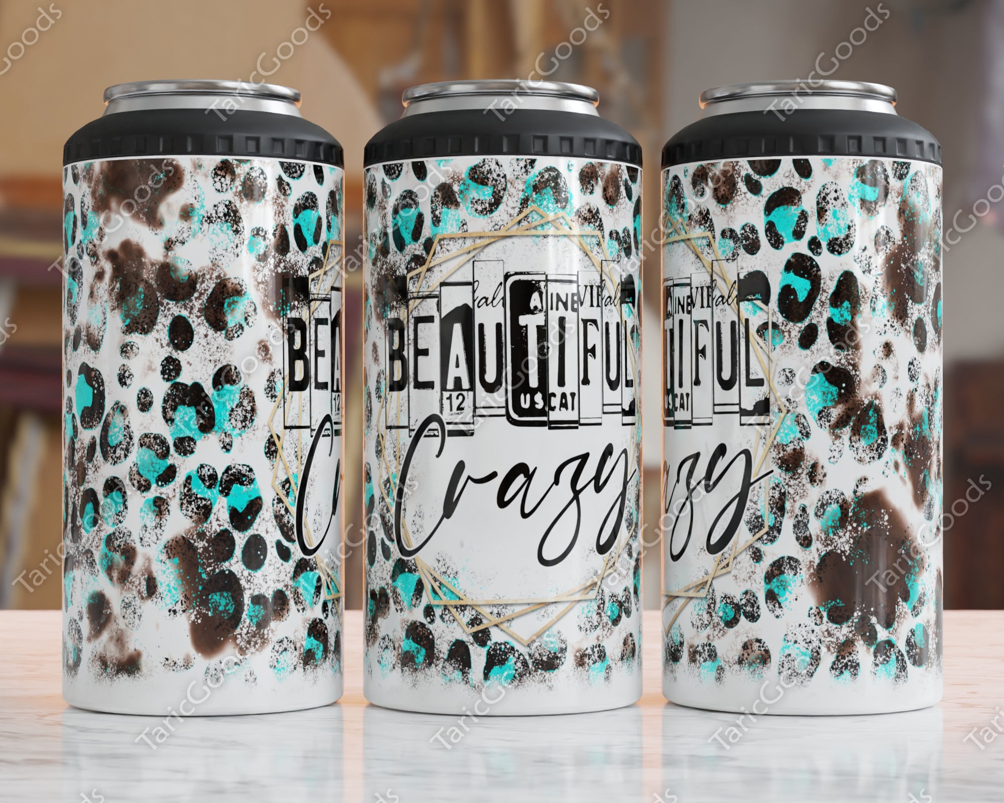 Bee Full Wrap Engraving- YETI 12oz Slim Can Colster Koozie