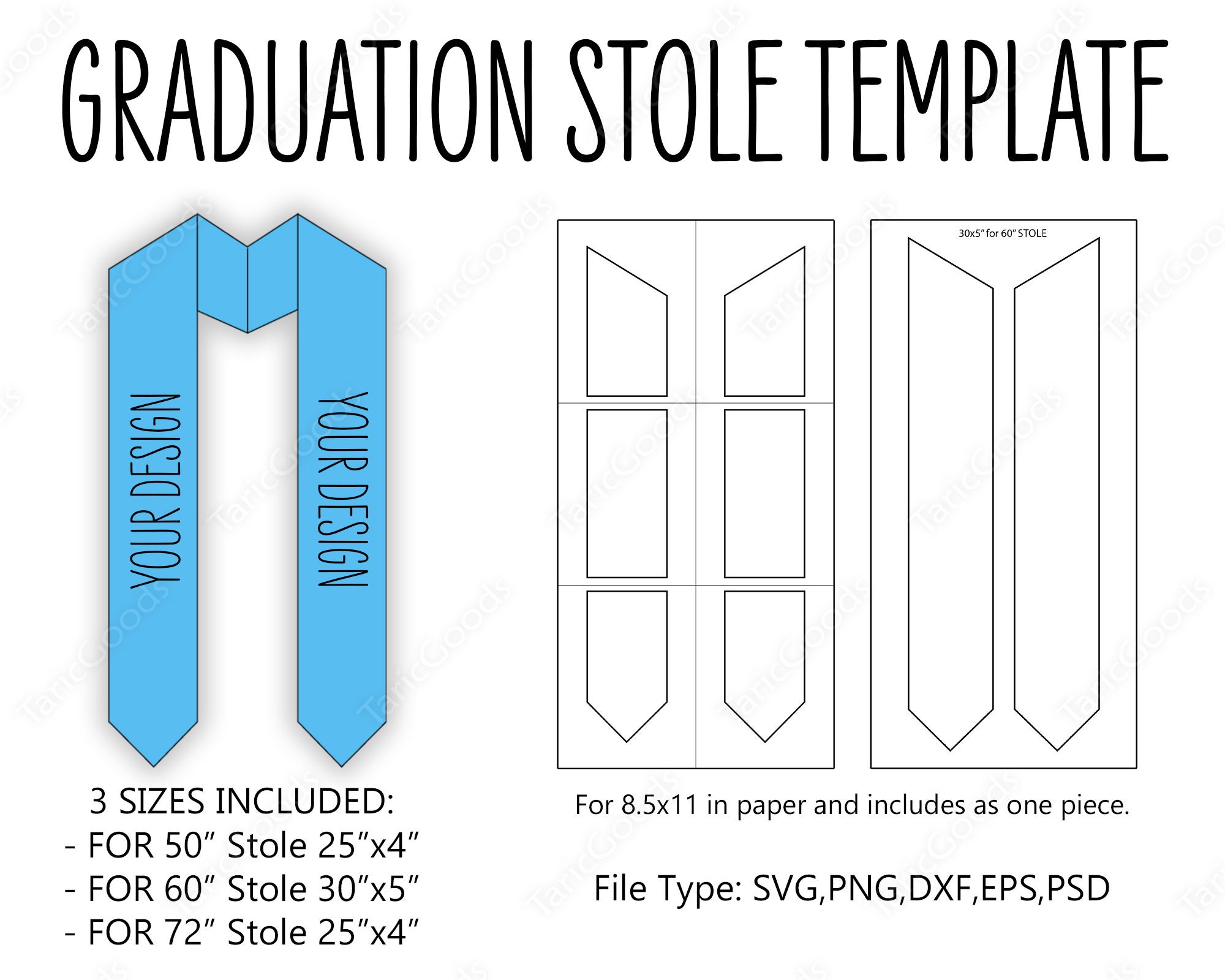 graduation-stole-template-svg-stole-template-for-sublimation-etsy