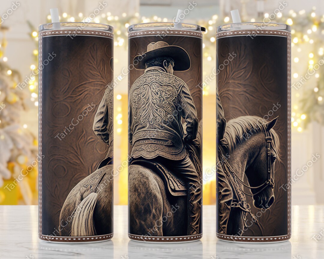Cowboy Tumbler Wrap 20 Oz Skinny Tumbler Sublimation Design - Etsy