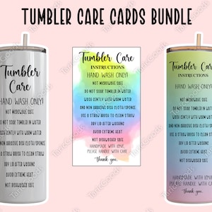 Tumbler Care Cards – That Glitter Supplier