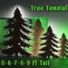 Wooden Christmas Tree Template, Tree Silhouette Template, Printable ...