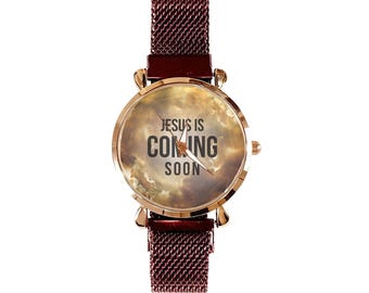 Jesus is coming soon - Christian Watch, Christian Accessory, Jesus watch