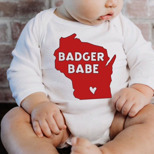 Badger Babe Infant Onesie, Bodysuit, Baby, Baby Shower Gift, Birth Announcement, Wisconsin, Birthday Gift, Unisex Baby Popular Clothing
